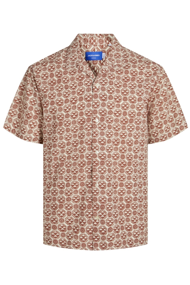 JORLUKE SEERSUCKER RESORT SHIRT SS 12255206 MAPLE SYRUP